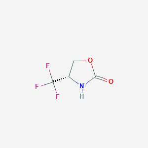 molecular formula C4H4F3NO2 B13025433 (S)-4-(Trifluoromethyl)oxazolidin-2-one 