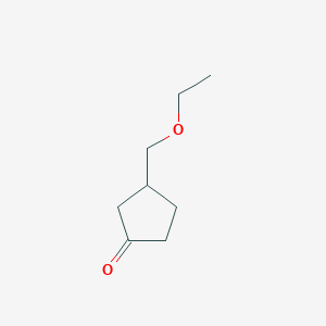 molecular formula C8H14O2 B13025441 3-(Ethoxymethyl)cyclopentanone 