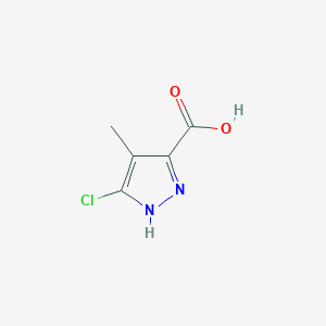 molecular formula C5H5ClN2O2 B13025455 3-Chloro-4-methyl-1H-pyrazole-5-carboxylic acid 