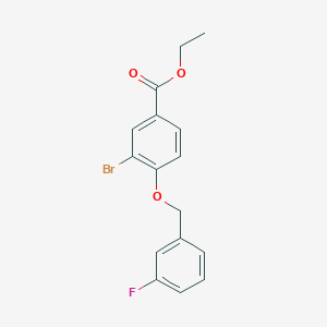 Ethyl 3-bromo-4-((3-fluorobenzyl)oxy)benzoate