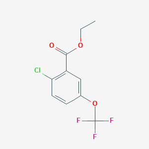 molecular formula C10H8ClF3O3 B13025461 Ethyl 2-chloro-5-(trifluoromethoxy)benzoate 