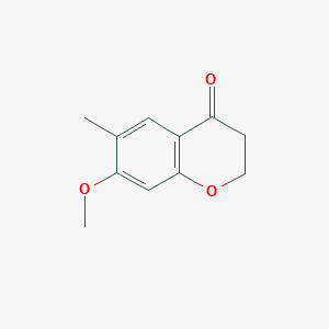 molecular formula C11H12O3 B13025475 7-Methoxy-6-methylchroman-4-one 