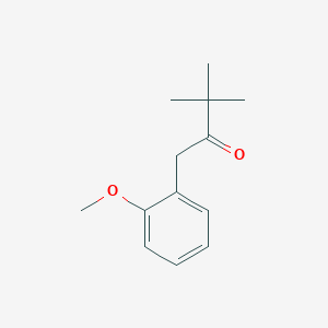 molecular formula C13H18O2 B13025492 1-(2-Methoxyphenyl)-3,3-dimethyl-2-butanone 