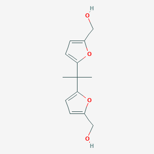 molecular formula C13H16O4 B13025510 (5,5'-(Propane-2,2-diyl)bis(furan-5,2-diyl))dimethanol 