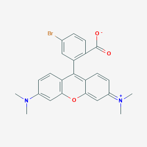 molecular formula C24H21BrN2O3 B13025534 4-Bromo-2-(6-(dimethylamino)-3-(dimethyliminio)-3H-xanthen-9-yl)benzoate 