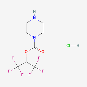 1,1,1,3,3,3-Hexafluoropropan-2-yl piperazine-1-carboxylate hydrochloride