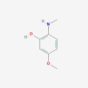 molecular formula C8H11NO2 B13025544 5-Methoxy-2-(methylamino)phenol 