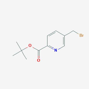 molecular formula C11H14BrNO2 B13025552 tert-Butyl5-(bromomethyl)picolinate 