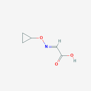 molecular formula C5H7NO3 B13025559 2-(Cyclopropoxyimino)acetic acid 