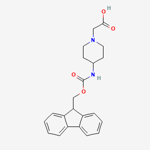 molecular formula C22H24N2O4 B1302556 2-(4-((((9H-Fluoren-9-yl)methoxy)carbonyl)amino)piperidin-1-yl)acetic acid CAS No. 221352-82-5
