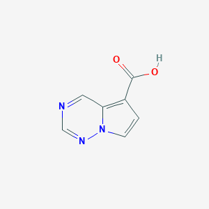 molecular formula C7H5N3O2 B13025573 Pyrrolo[2,1-f][1,2,4]triazine-5-carboxylic acid 