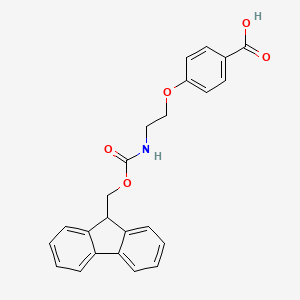 molecular formula C24H21NO5 B1302558 4-[2-(Fmoc-amino)ethoxy]-benzoic acid CAS No. 882847-29-2