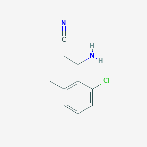 3-Amino-3-(2-chloro-6-methylphenyl)propanenitrile