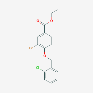 Ethyl 3-bromo-4-((2-chlorobenzyl)oxy)benzoate