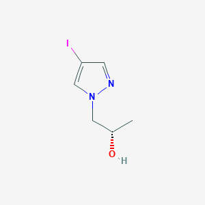 molecular formula C6H9IN2O B13025650 (S)-1-(4-Iodo-1H-pyrazol-1-yl)propan-2-ol 