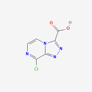 molecular formula C6H3ClN4O2 B13025673 8-Chloro-[1,2,4]triazolo[4,3-a]pyrazine-3-carboxylicacid 