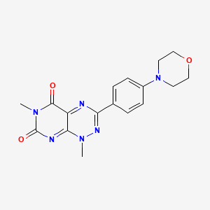 molecular formula C17H18N6O3 B13025689 1,6-Dimethyl-3-(4-morpholinophenyl)pyrimido[5,4-e][1,2,4]triazine-5,7(1H,6H)-dione 