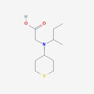 molecular formula C11H21NO2S B13025723 N-(sec-Butyl)-N-(tetrahydro-2H-thiopyran-4-yl)glycine 