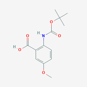 molecular formula C13H17NO5 B1302576 2-N-Boc-Amino-5-methoxybenzoic acid CAS No. 262614-64-2