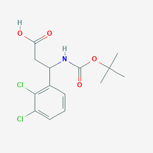 molecular formula C14H17Cl2NO4 B1302577 3-[(Tert-butoxycarbonyl)amino]-3-(2,3-dichlorophenyl)propanoic acid CAS No. 284493-64-7