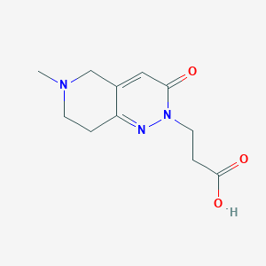 molecular formula C11H15N3O3 B13025781 3-(6-Methyl-3-oxo-5,6,7,8-tetrahydropyrido[4,3-c]pyridazin-2(3H)-yl)propanoic acid 