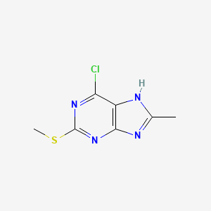 6-Chloro-8-methyl-2-(methylthio)-9H-purine