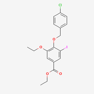 Ethyl 4-((4-chlorobenzyl)oxy)-3-ethoxy-5-iodobenzoate