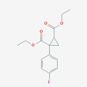 molecular formula C15H17FO4 B13025844 Diethyl 1-(4-fluorophenyl)cyclopropane-1,2-dicarboxylate 