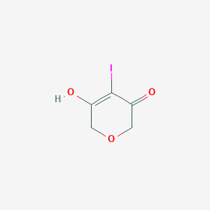 molecular formula C5H5IO3 B13025875 5-Hydroxy-4-iodo-2H-pyran-3(6H)-one 