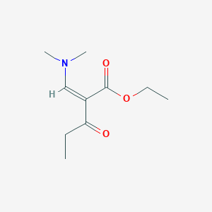 molecular formula C10H17NO3 B13025885 (Z)-Ethyl 2-((dimethylamino)methylene)-3-oxopentanoate 