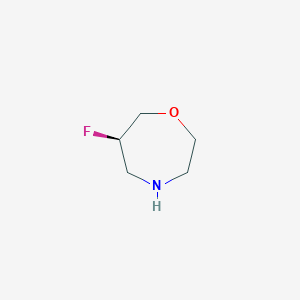 molecular formula C5H10FNO B13025895 (R)-6-Fluoro-1,4-oxazepane 