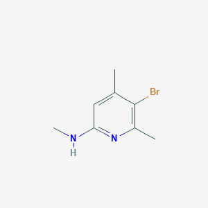 molecular formula C8H11BrN2 B13025908 5-bromo-N,4,6-trimethylpyridin-2-amine 