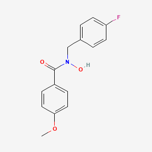 molecular formula C15H14FNO3 B13025959 N-(4-Fluorobenzyl)-N-hydroxy-4-methoxybenzamide 