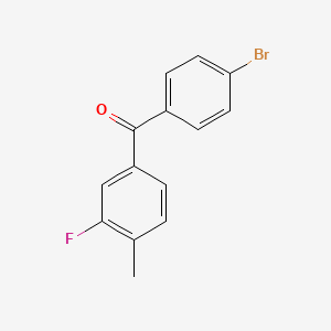 molecular formula C14H10BrFO B1302597 4-Bromo-3'-fluoro-4'-methylbenzophenone CAS No. 844879-18-1