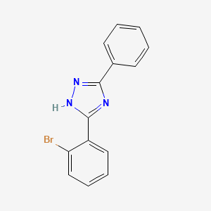 molecular formula C14H10BrN3 B13025970 5-(2-bromophenyl)-3-phenyl-1H-1,2,4-triazole 