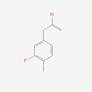 molecular formula C10H10BrF B1302599 2-Bromo-3-(3-fluoro-4-methylphenyl)-1-propene CAS No. 842140-41-4