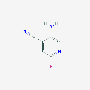 molecular formula C6H4FN3 B13025999 5-Amino-2-fluoroisonicotinonitrile 