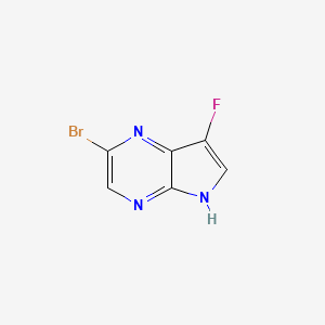 molecular formula C6H3BrFN3 B13026017 2-bromo-7-fluoro-5H-pyrrolo[2,3-b]pyrazine CAS No. 1638771-14-8