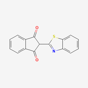 molecular formula C16H9NO2S B13026021 2-(Benzo[d]thiazol-2-yl)-1H-indene-1,3(2H)-dione CAS No. 52625-67-9