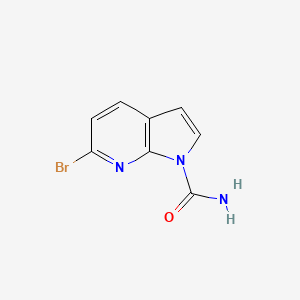 molecular formula C8H6BrN3O B13026022 6-bromo-1H-pyrrolo[2,3-b]pyridine-1-carboxamide 