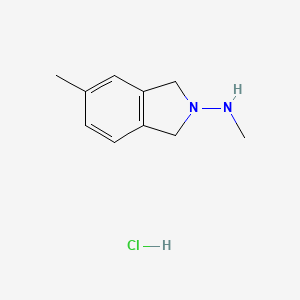 molecular formula C10H15ClN2 B13026031 N,5-Dimethylisoindolin-2-amine hydrochloride 