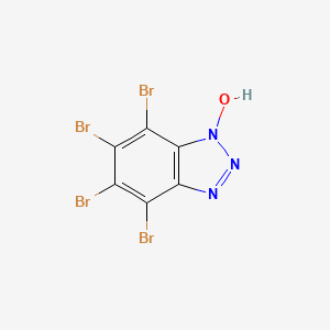 molecular formula C6HBr4N3O B13026054 4,5,6,7-Tetrabromo-1H-benzo[d][1,2,3]triazol-1-ol 