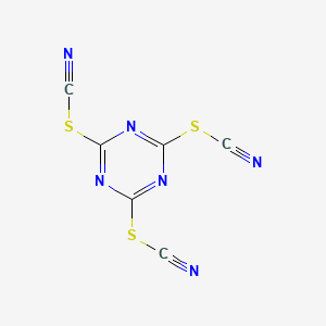 molecular formula C6N6S3 B13026070 (4,6-Dithiocyanato-1,3,5-triazin-2-yl) thiocyanate CAS No. 30863-24-2