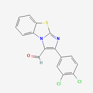 molecular formula C16H8Cl2N2OS B13026073 2-(3,4-Dichlorophenyl)imidazo[2,1-b][1,3]benzothiazole-3-carbaldehyde 