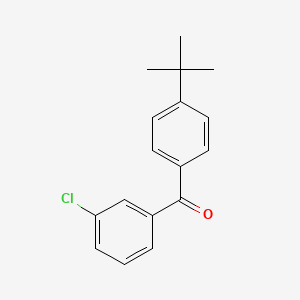molecular formula C17H17ClO B1302609 4-tert-Butyl-3'-chlorobenzophenone CAS No. 93977-28-7