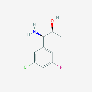 molecular formula C9H11ClFNO B13026093 (1R,2S)-1-Amino-1-(3-chloro-5-fluorophenyl)propan-2-OL 