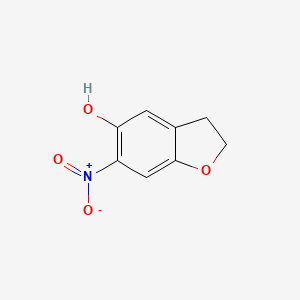 molecular formula C8H7NO4 B13026112 6-Nitro-2,3-dihydrobenzofuran-5-ol CAS No. 955395-93-4