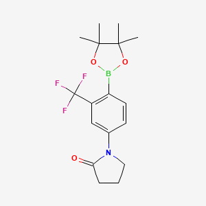 1-[4-(Tetramethyl-1,3,2-dioxaborolan-2-yl)-3-(trifluoromethyl)phenyl]pyrrolidin-2-one