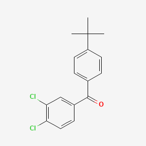 molecular formula C17H16Cl2O B1302612 4-tert-Butyl-3',4'-dichlorobenzophenone CAS No. 844885-27-4
