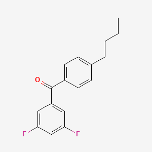 molecular formula C17H16F2O B1302614 4-Butyl-3',5'-difluorobenzophenone CAS No. 844885-13-8